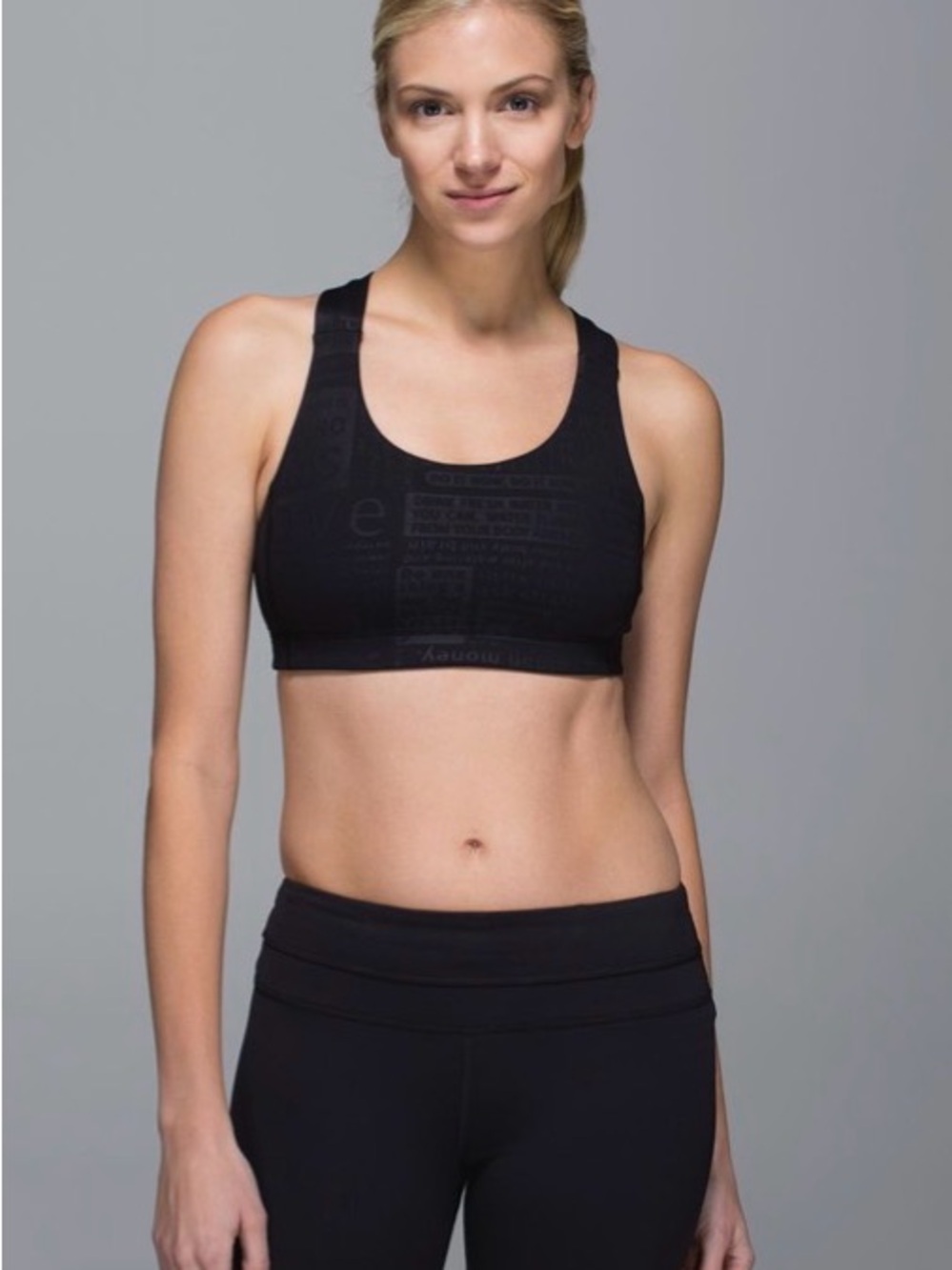 Lululemon All Sport Bra
Classic Manifesto Embossed Black